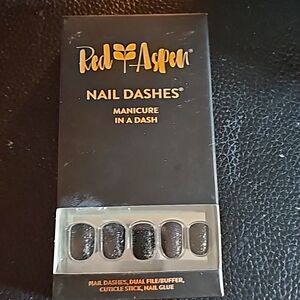 Red Aspen Nail Dashes Rylan's resolution